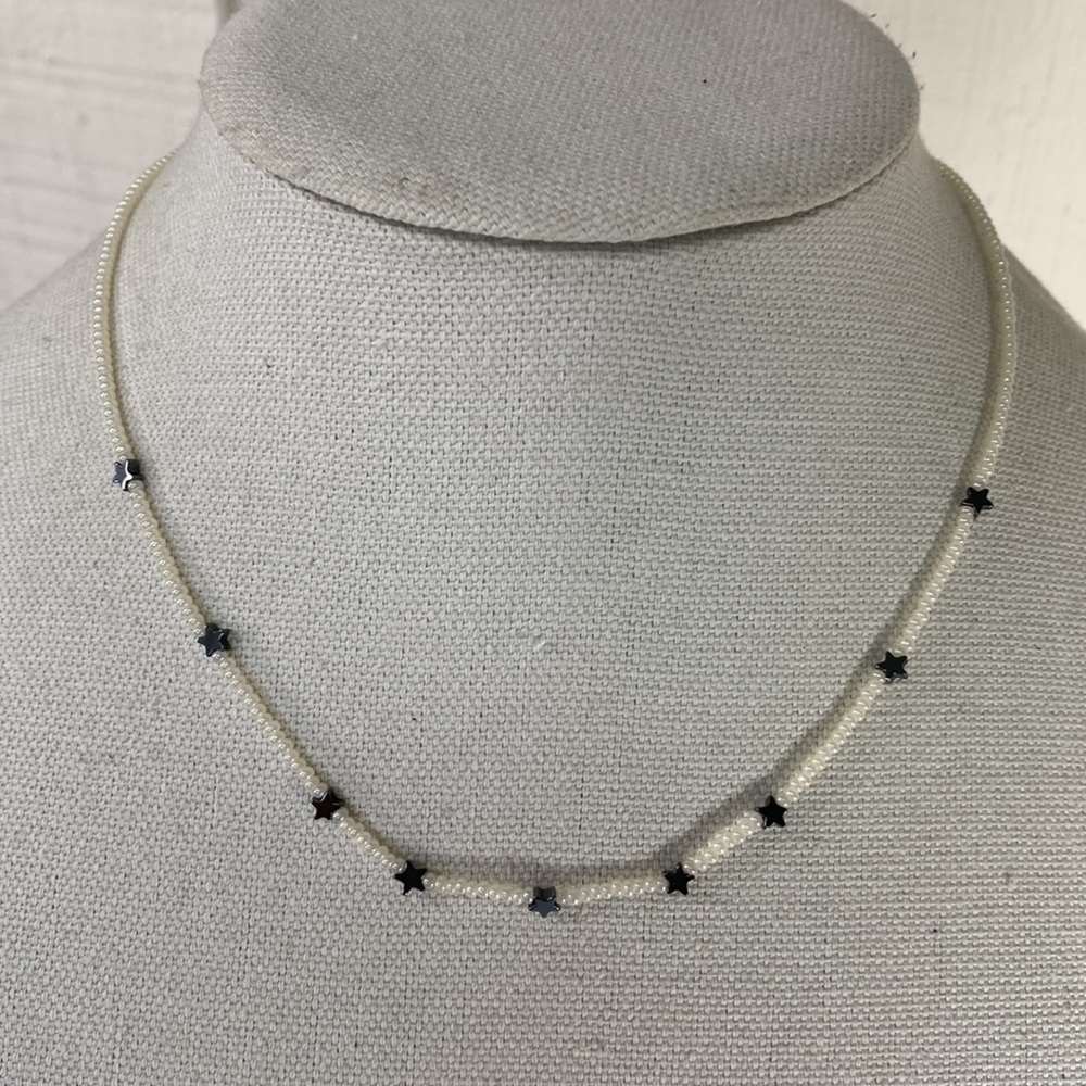 Dainty seed bead and star’s necklace